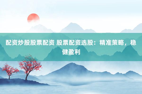配資炒股股票配資 股票配資選股：精準策略，穩(wěn)健盈利